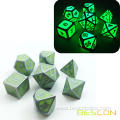 Super Glow in Dark Metal Polyhedral D&D Dice